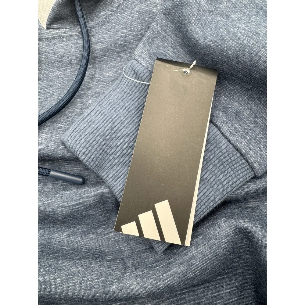 Adidas Women's  Go To Hoodie Sweatshirt Large Crew Navy Heather - Picture 6 of 8